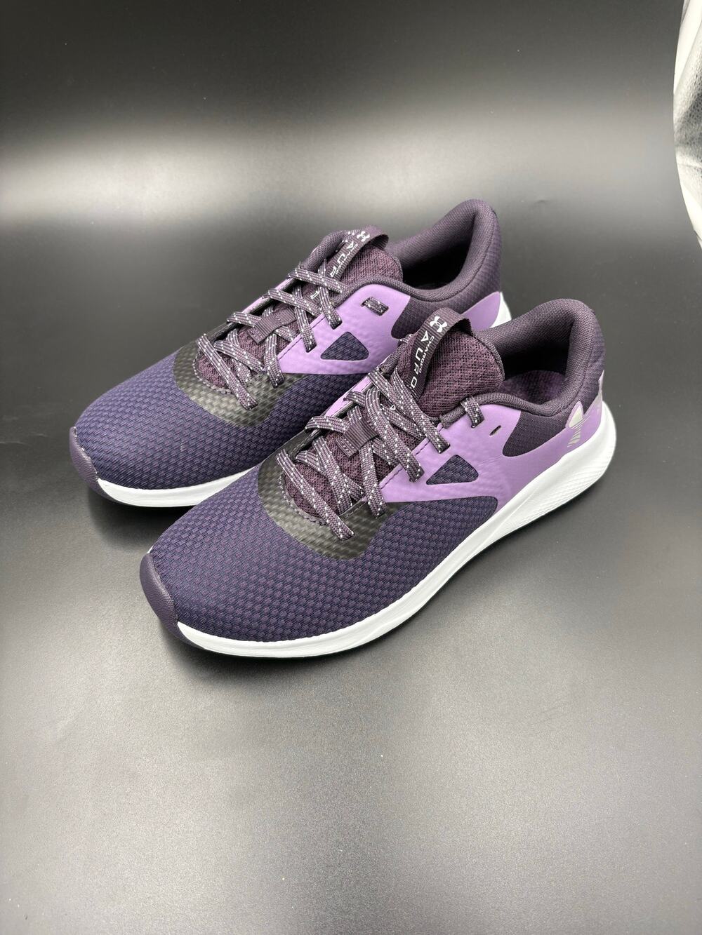 Women’s Purple Under Armour Sneakers Size 10 New  With Replacement Box